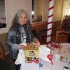 LARA FRANCO WITH GIFT OF "BEERS OF THE WORLD"...SOON TO BE "STOLEN" BY ANOTHER GIFT GRABBER!
